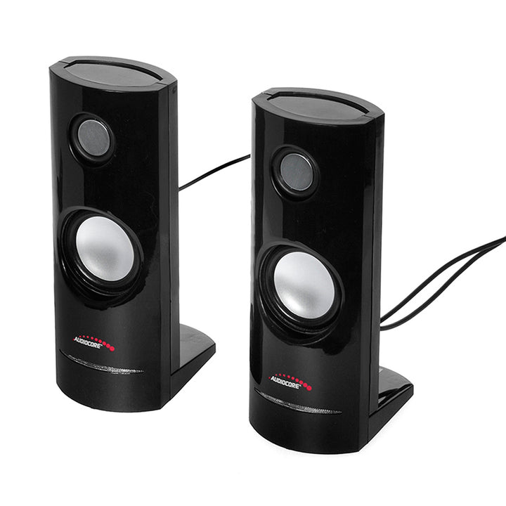 Altavoces para PC 2.0 USB, 2x4W, auto alimentado, color negro Audiocore AC860