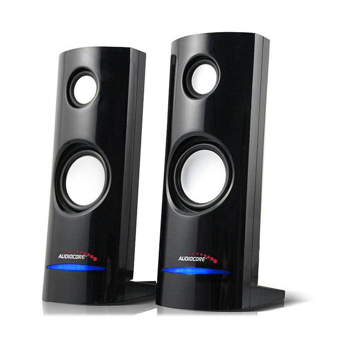 Altavoces para PC 2.0 USB, 2x4W, auto alimentado, color negro Audiocore AC860