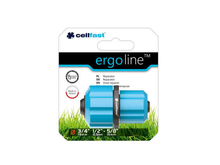 Redutor 1/2"-3/4" para ligação permanente de duas extremidades de mangueira de diâmetros diferentes Cellfast Ergo