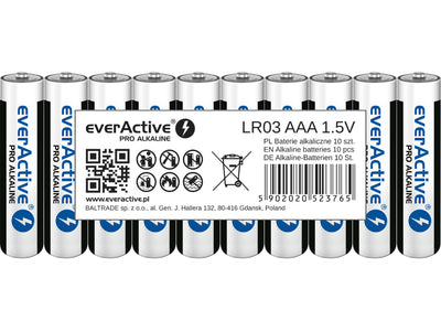 Baterías Alcalinas EverActive Modelo LR03 AAA Micro