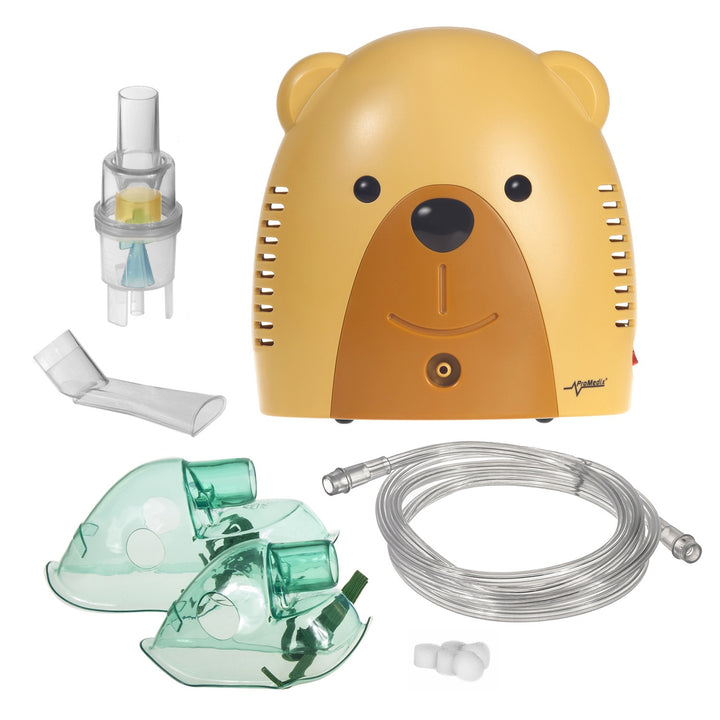 Nebulizador compresor de pistón en forma de osito sonriente, perfecto para niños ProMedix PR-811