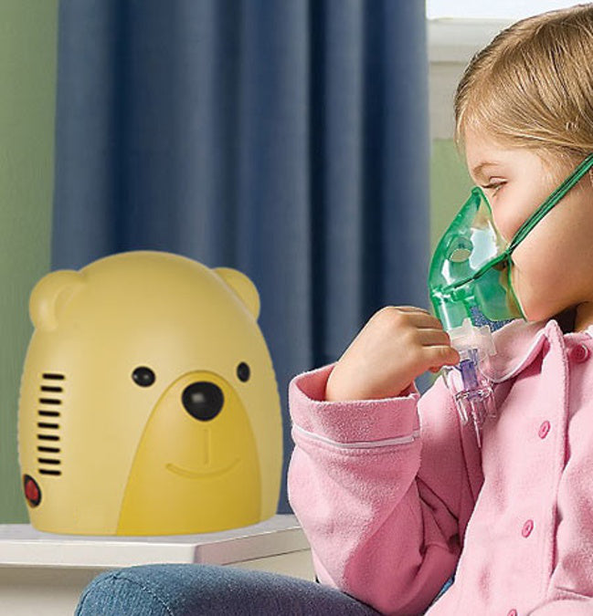 Nebulizador compresor de pistón en forma de osito sonriente, perfecto para niños ProMedix PR-811