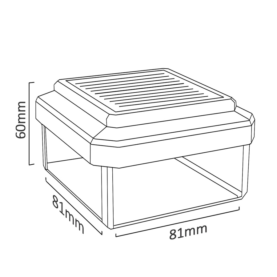 Lámpara solar para poste de valla LED 80 x 80 mm GreenBlue GB127