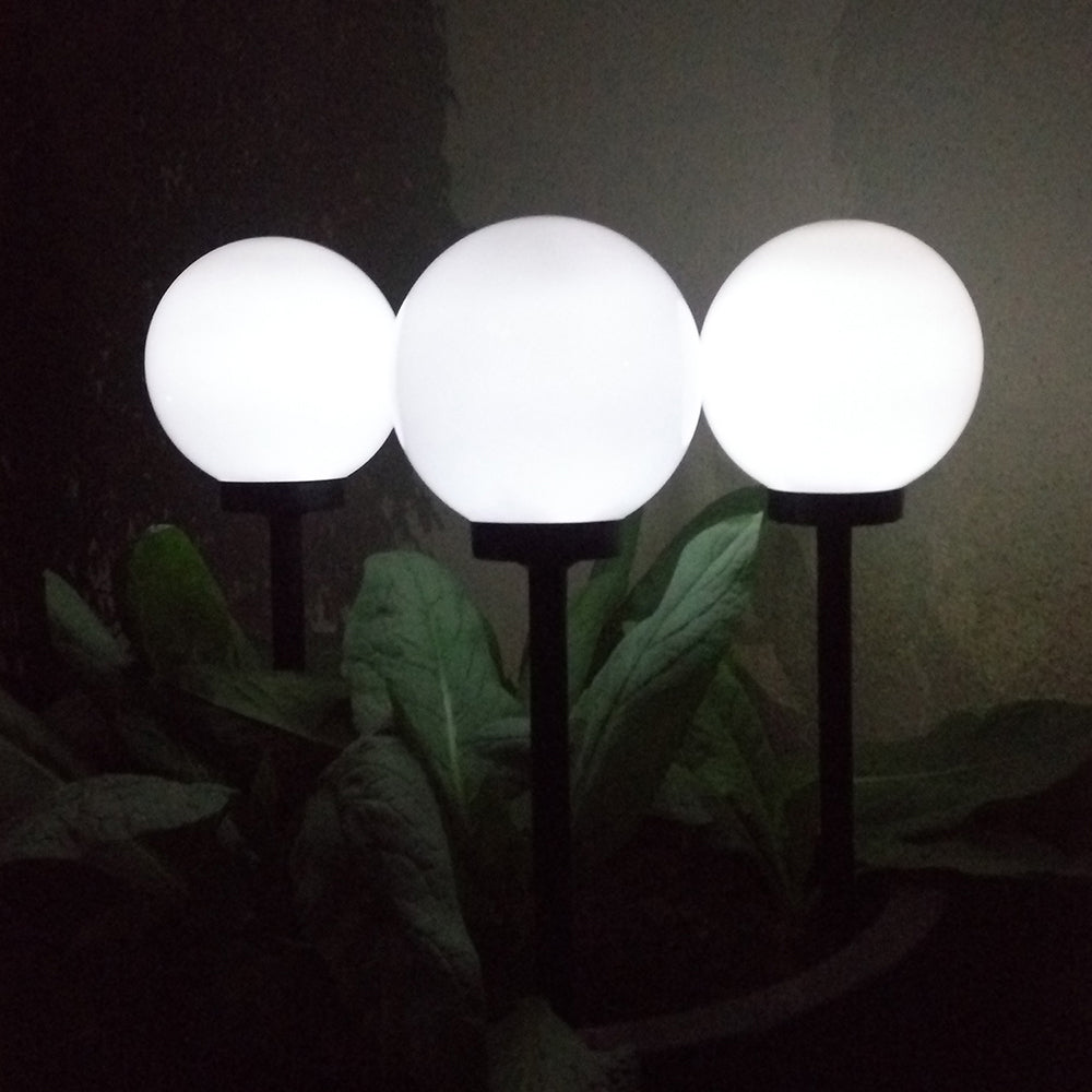 Lámpara solar para jardín forma de bola LED blanco GreenBlue GB121