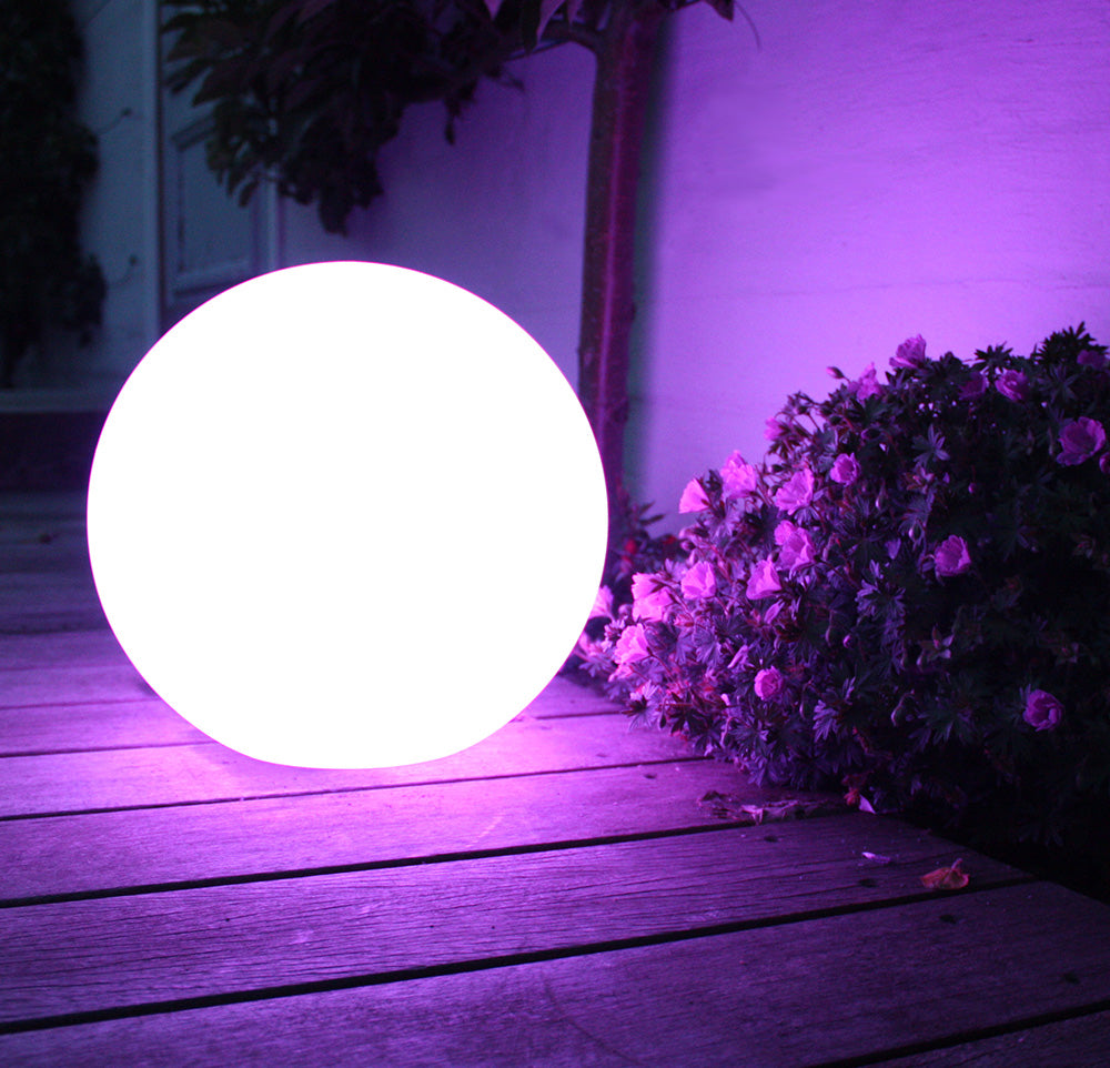 Lámpara solar para jardín forma de bola LED blanco GreenBlue GB121