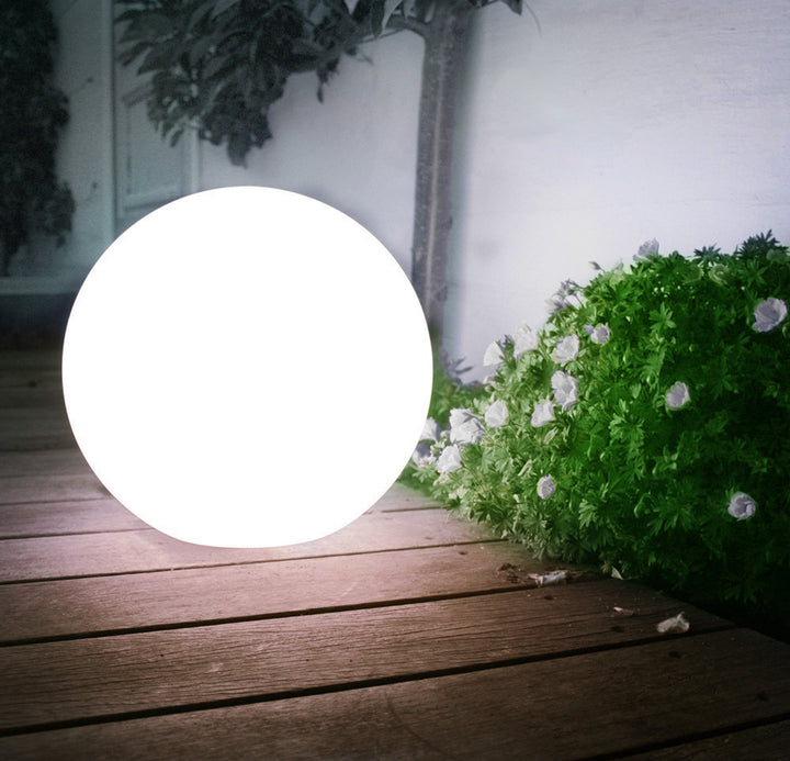 Lâmpada solar LED para jardim em forma de bola grande 25 x 25 x 58 cm VerdeAzul GB166
