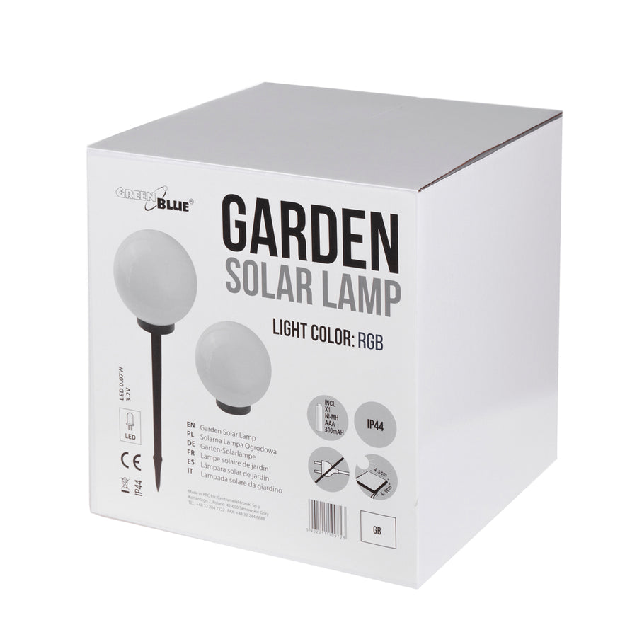 Lámpara solar LED para jardín bola multicolor 25 x 25 x 58 cm GreenBlue GB165