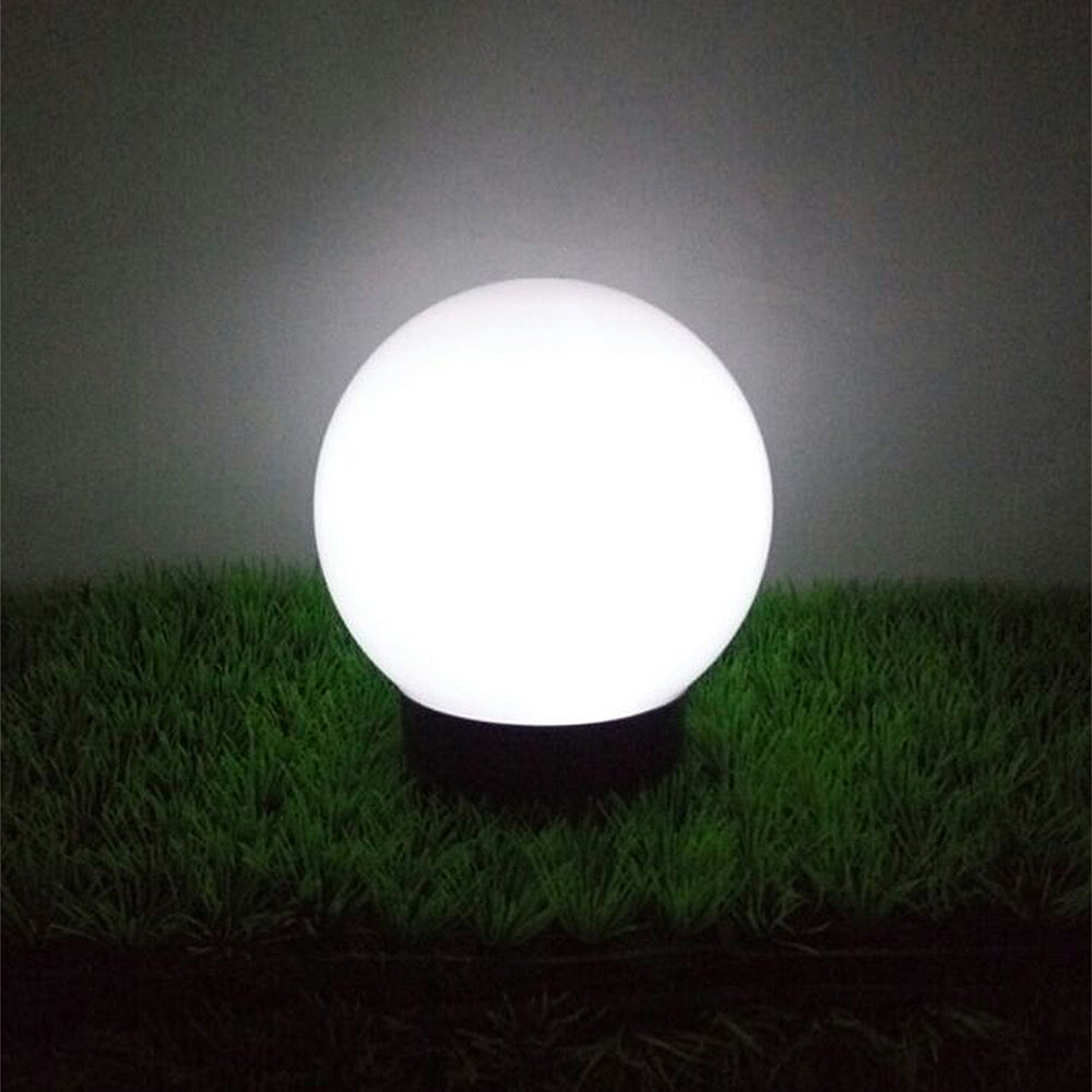 Candeeiro solar de jardim em forma de bola grande 30 x 30 x 63 cm LED branco VerdeAzul GB168