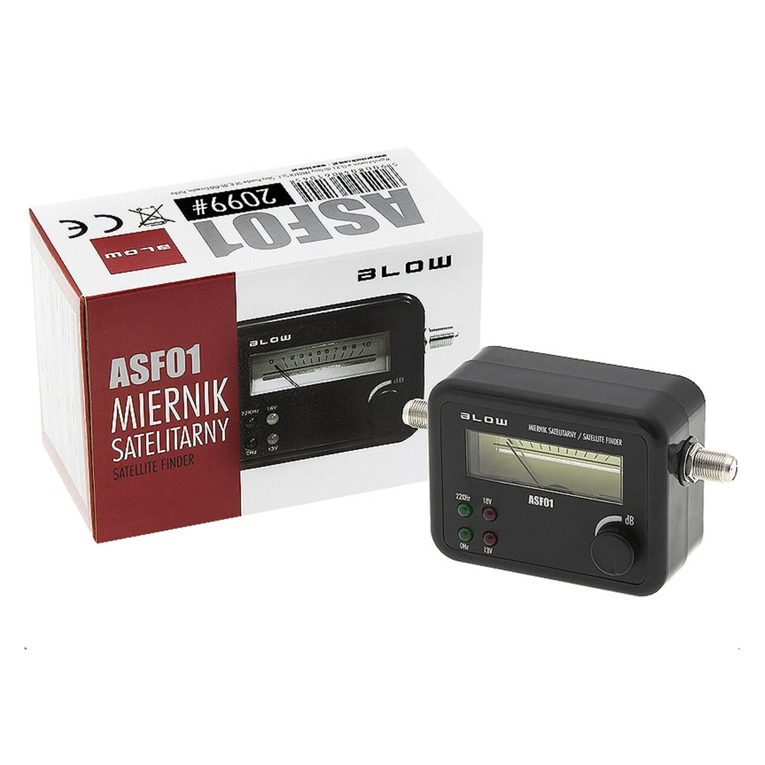 Medidor de sinal de sopro de satélite ASF01 em preto