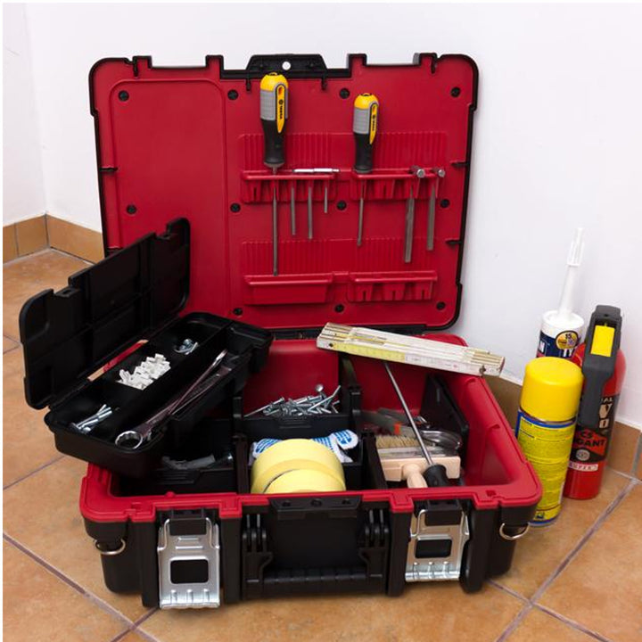 Maletín técnico negro y rojo 46x36x15.5 cm Keter Technician Box