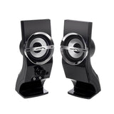 Alto-falantes estéreo de computador pretos Audiocore AC805 USB 6W