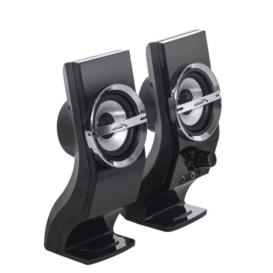 Alto-falantes estéreo de computador pretos Audiocore AC805 USB 6W