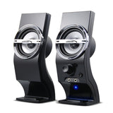 Alto-falantes estéreo de computador pretos Audiocore AC805 USB 6W