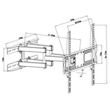 Suporte de TV ou monitor Maclean, universal, VESA máx. 400x400, 26-65", 30 kg, preto, MC-760
