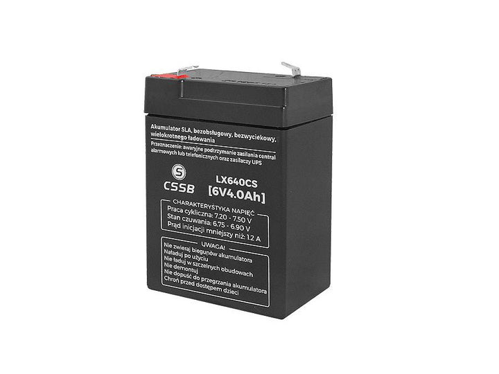Batería de gel, sin mantenimiento, larga duración, 6V 4Ah, LX640