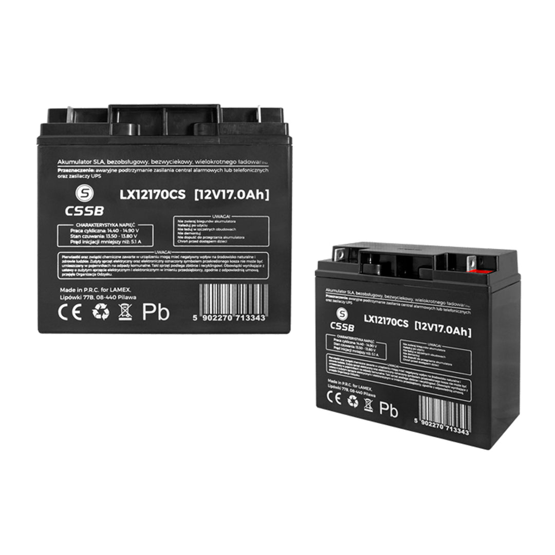 CSSB gel batería 12V 17Ah varios uso color negro