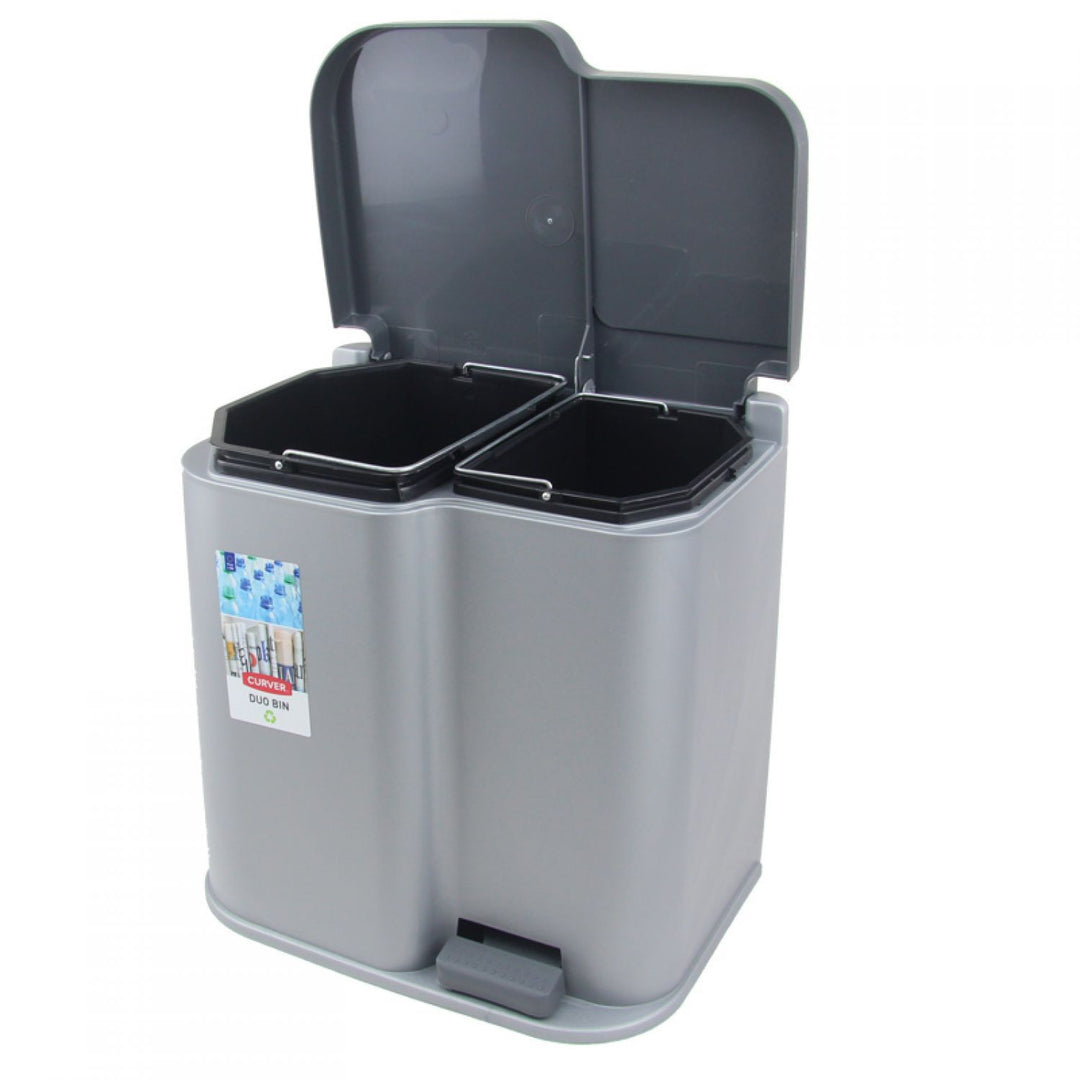 Papelera de reciclaje Curver Duo Pedalbin con acabado sólido