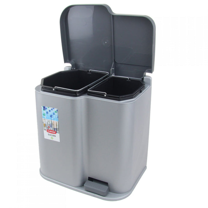 Papelera de reciclaje Curver Duo Pedalbin con acabado sólido