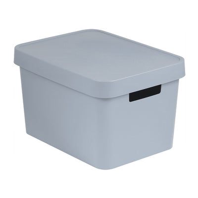 Caja de almacenamiento con tapa Curver Infinity 17L gris