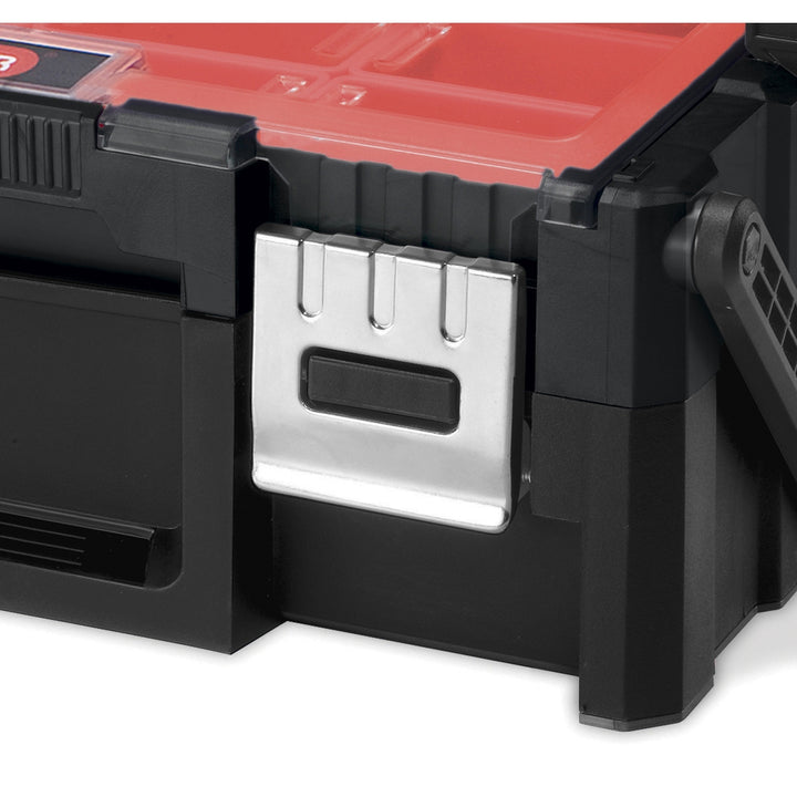 Caja de muebles KETER Cantilever en color rojo.