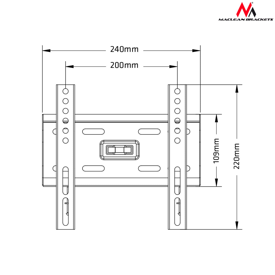 Suporte TV Maclean MC-777 13" - 50" Preto 35 kg VESA 200x200