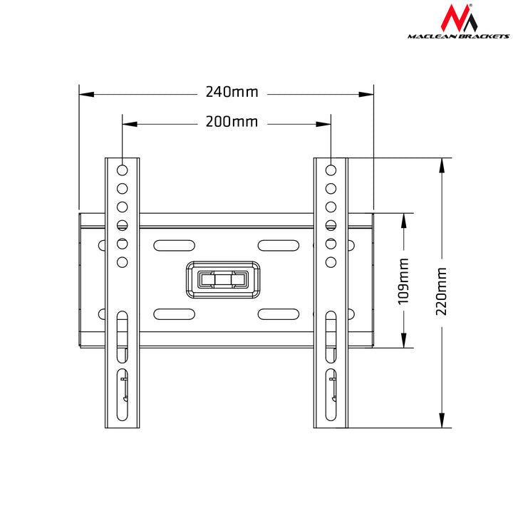 Suporte TV Maclean MC-777 13" - 50" Preto 35 kg VESA 200x200