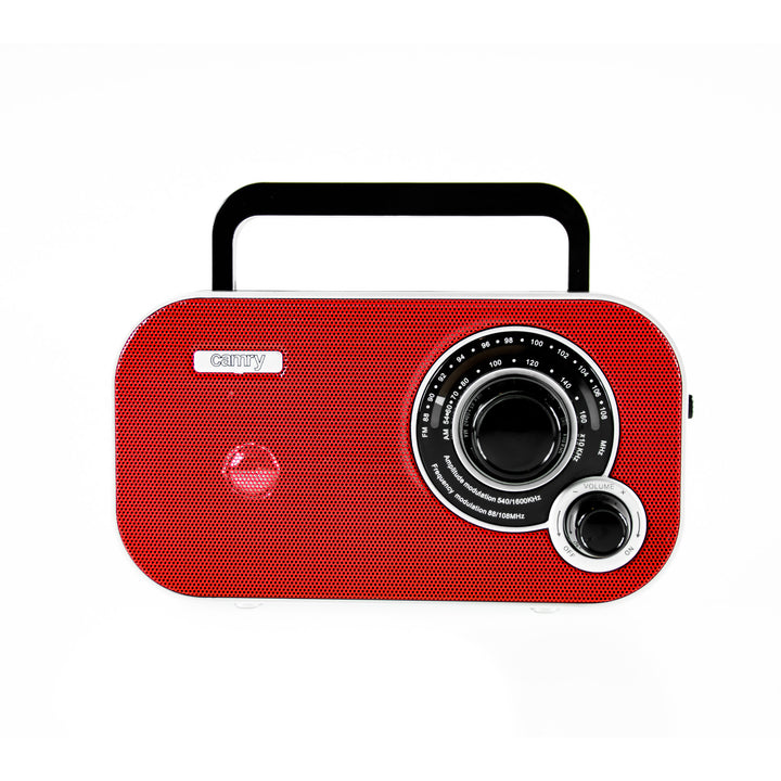 Rádio AM/FM portátil retro pequeno CR1140 Camry vermelho