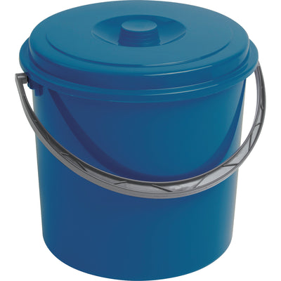 Balde Azul Curver 03207 Volume 12 L com Tampa e Pega