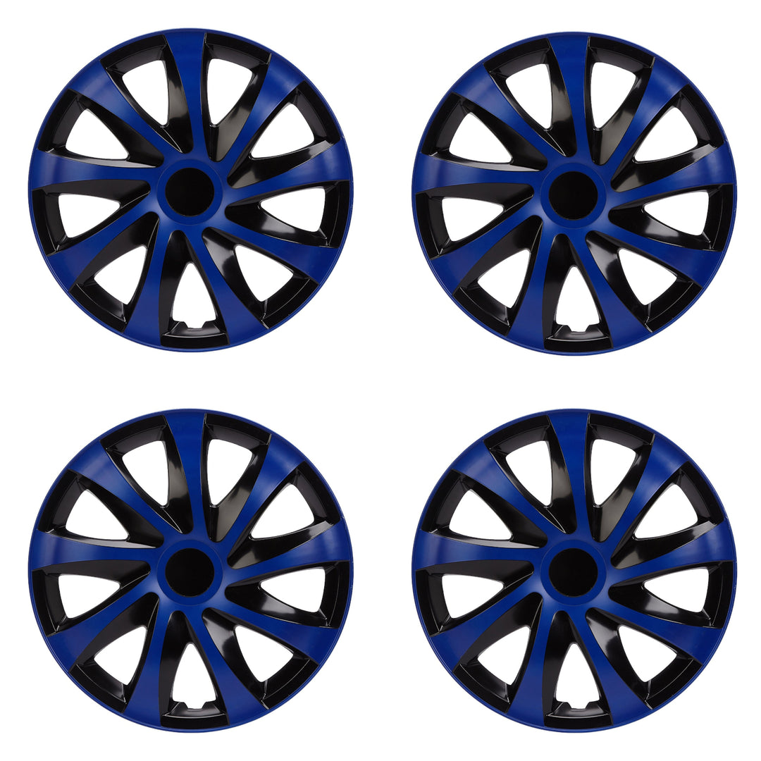 Calotas universais de 16" 4 peças em preto e azul DRACO CS