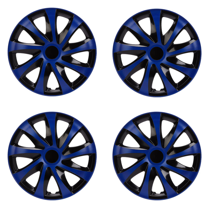 Calotas universais de 16" 4 peças em preto e azul DRACO CS