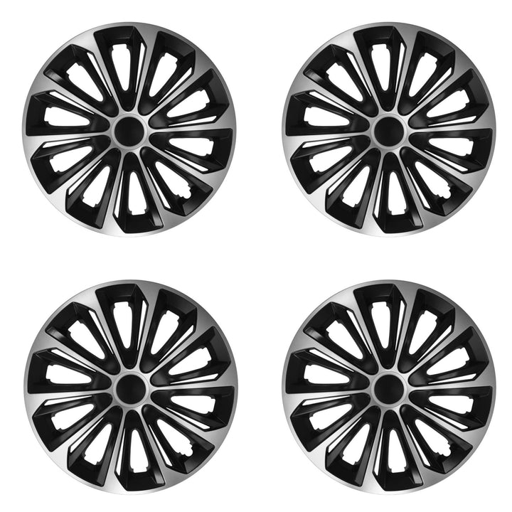 Calotas universais 15" 4 peças preto prata STRONG DUO COLOR