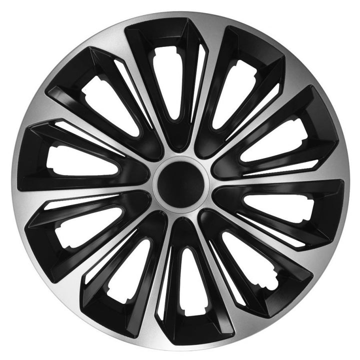 Calotas universais 15" 4 peças preto prata STRONG DUO COLOR