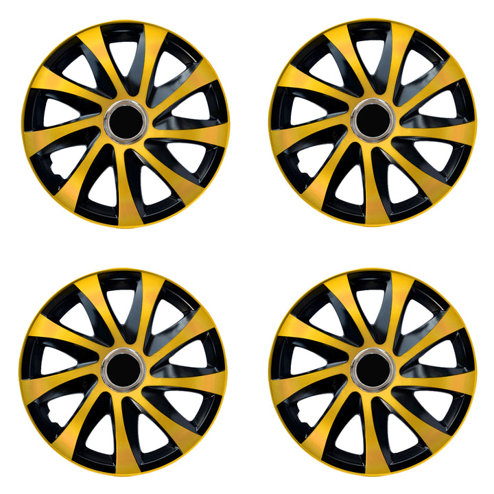 Calotas universais 15" NRM DRIFT Extra ouro/preto 4 peças