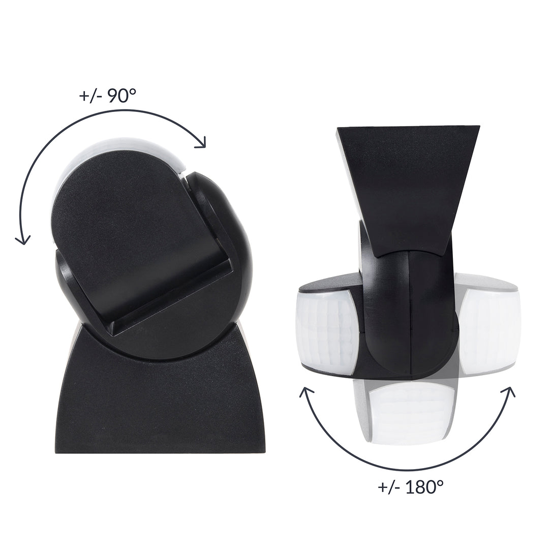 Sensor de movimento infravermelho universal Maclean MCE201 B com sensor crepuscular, alcance de 12 m, detetor de movimento para montagem no teto e na parede, utilização no interior e no exterior