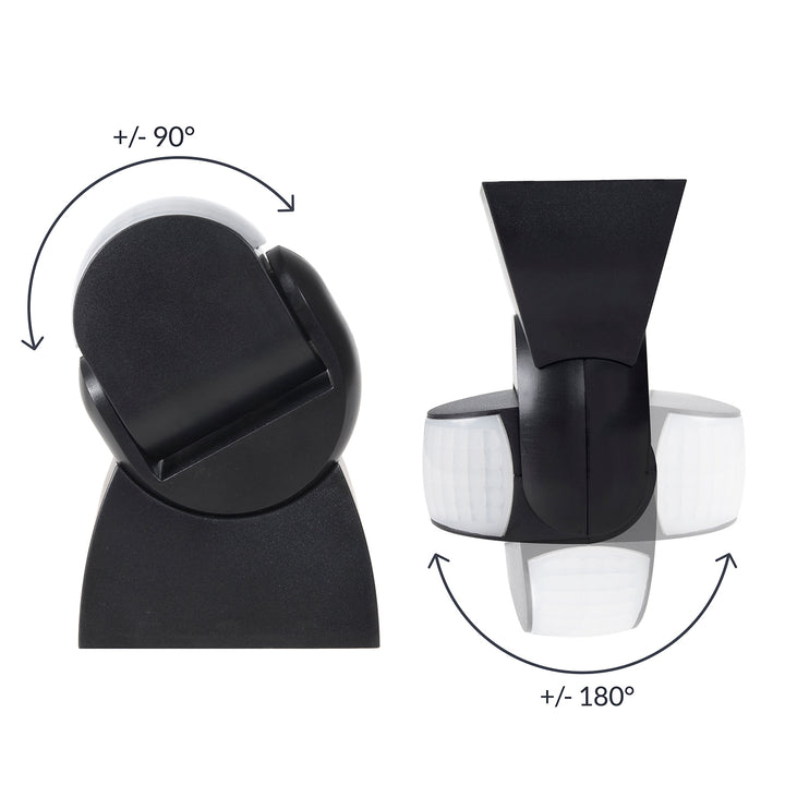 Sensor de movimento infravermelho universal Maclean MCE201 B com sensor crepuscular, alcance de 12 m, detetor de movimento para montagem no teto e na parede, utilização no interior e no exterior