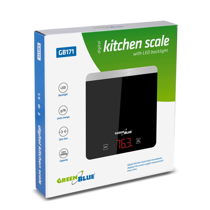balanza báscula con función tara LED LCD slim delgada, 1g-5kg