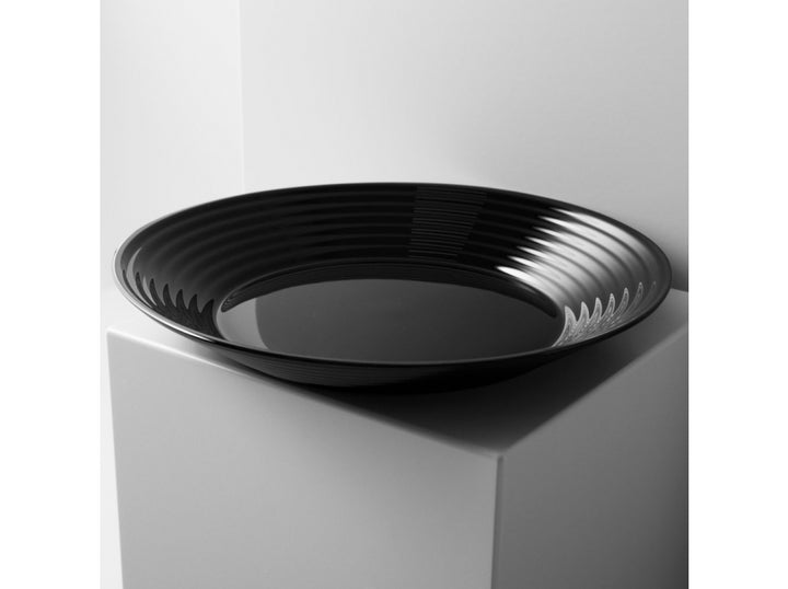 Plato Hondo Corrugado Negro 23cm Harena Luminarc