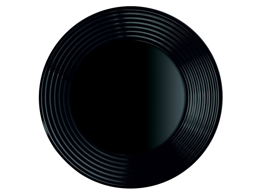 Plato Hondo Corrugado Negro 23cm Harena Luminarc