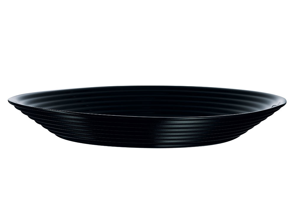 Plato Hondo Corrugado Negro 23cm Harena Luminarc