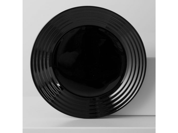 Plato Hondo Corrugado Negro 23cm Harena Luminarc