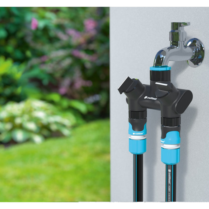 Coletor duplo Cellfast Ergo com controle de fluxo