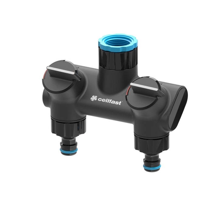Coletor duplo Cellfast Ergo com controle de fluxo