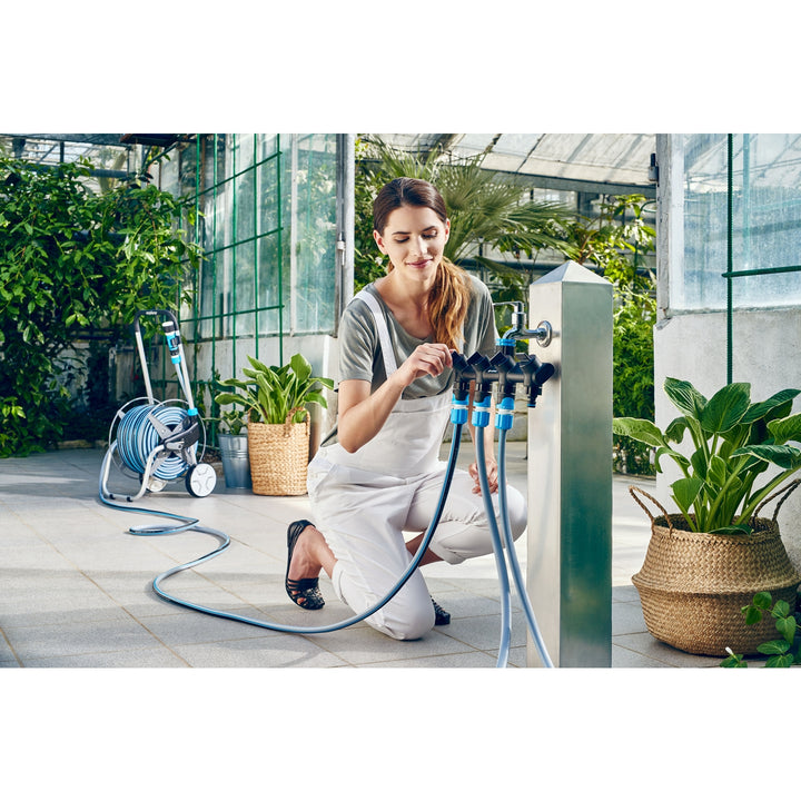 Dispensador de água quádruplo ergonômico, distribuidor de 4 vias, torneira rosca 3/4 "e 1" CELLFAST ERGO