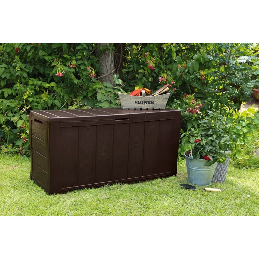 Caja de almacenamiento 270L marrón interior/exterior Keter Sherwood