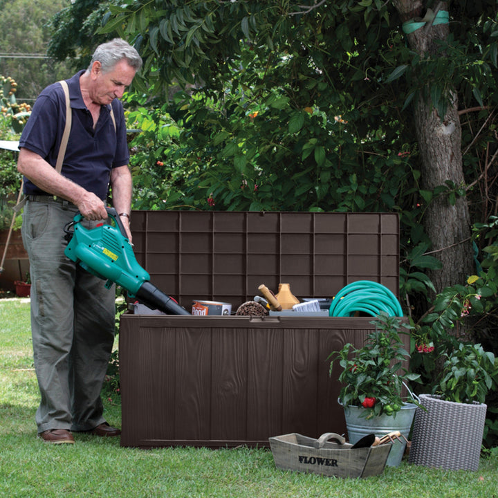 Caja de almacenamiento 270L marrón interior/exterior Keter Sherwood