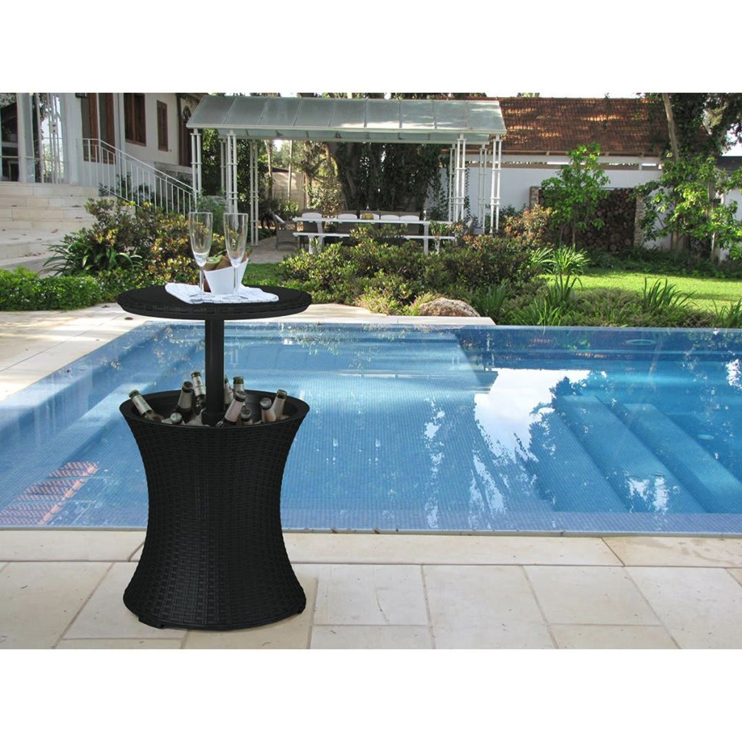 Frigorífico de mesa de bar, refrigerador de bebidas para jardim Keter Cool Bar Rattan Antracite