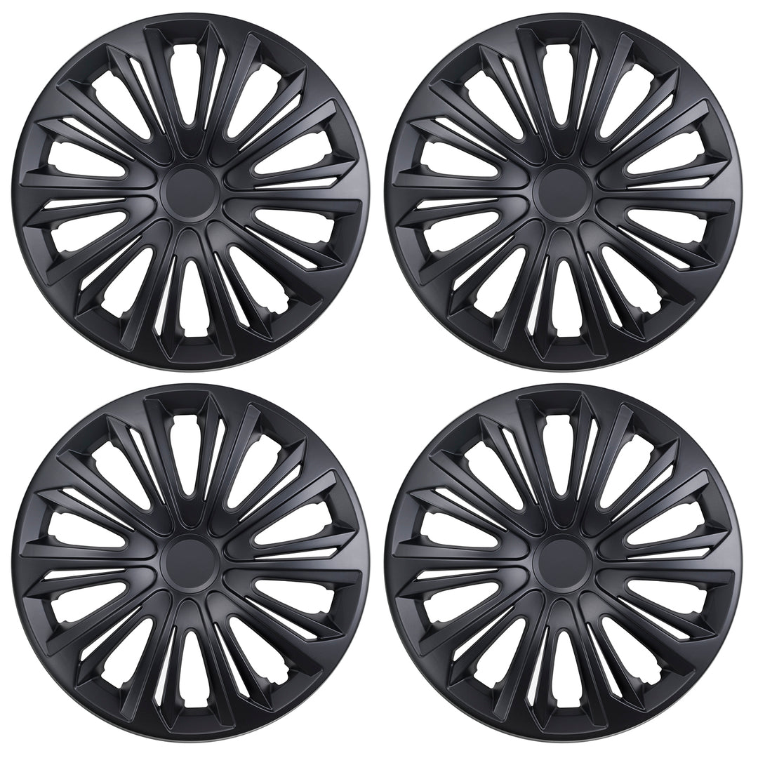 Calotas universais 15" NRM STRONG preto fosco 4 peças