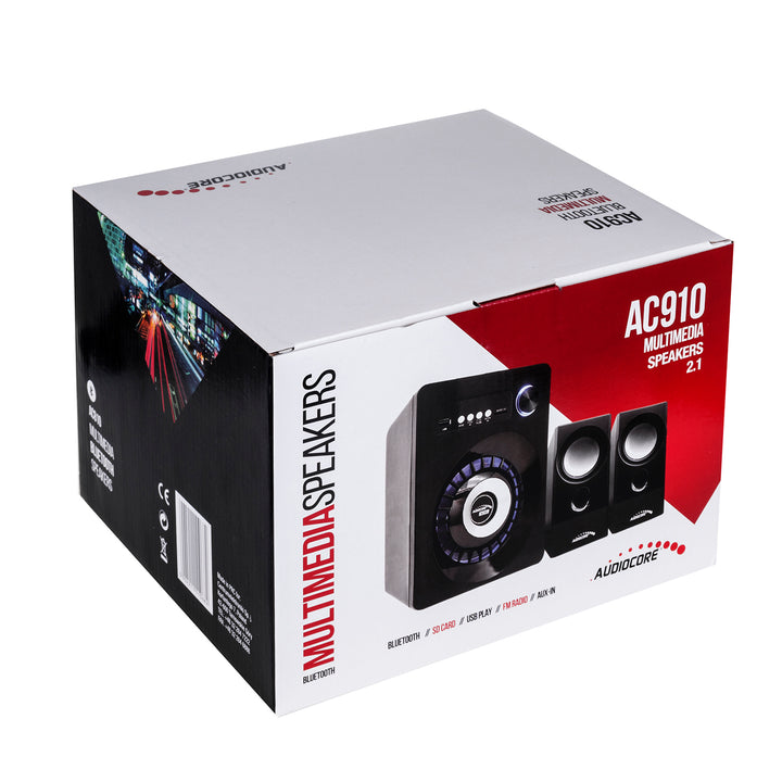 Alto-falante Bluetooth 2.1 Audiocore AC910, rádio FM, entrada para cartão TF, AUX, alimentação USB