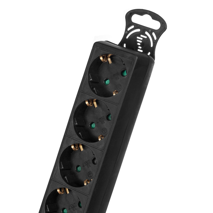 Maclean MCE226G Tomada Tira com Interruptor Multi Soquetes Plug Strip Proteção Infantil Schuko 3500W comprimento 1,4m