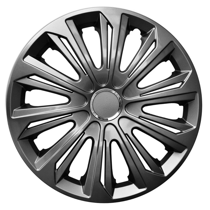 Tapacubos universales 14" NRM STRONG lacado grafito 4 piezas